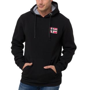 Sweat à Capuche Noir Homme Geographical Norway Fondant pas cher
