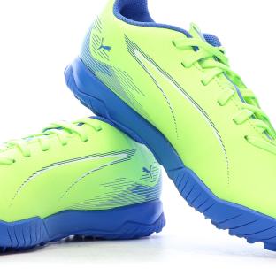 Chaussures de Foot Jaune Fluo Junior Puma Ultra 5 Play TT vue 7