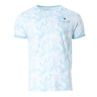 T-shirt Bleu Homme Maison Blaggio Fleur Tropical pas cher