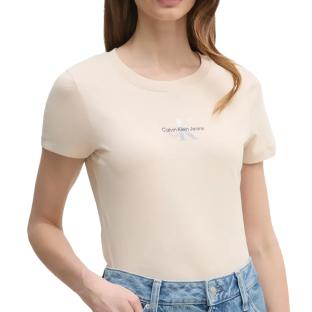 T-shirt Beige Femme Calvin Klein Jeans Gradient pas cher