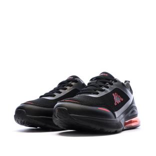 Baskets Noir/Rouge Garçon Kappa Logo Pylos vue 0