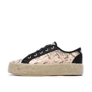 Baskets Noir/Rose Femme Chattawak Paco vue 0