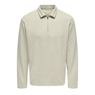 Polo Beige Homme Only & Sons Newkodyl pas cher