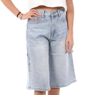 Bermuda Bleu Clair Femme Monday Premium Diamant pas cher