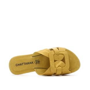 Claquettes Jaune Femme Chattawak Pace vue 4