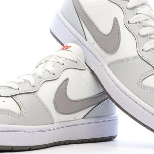 Baskets Blanc/Gris Femme Nike Court Borough Low vue 0