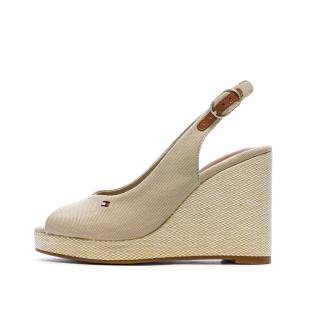 Sandales Beiges Femme Tommy Hilfiger Wedge pas cher