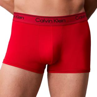 X3 Boxers Noir/Rouge/Gris Homme Calvin Klein Jeans Low Rise Trunk vue 0