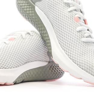Chaussures de Running Blanc/Gris/Rose Femme Under Armour Charged Rogue 3 vue 7