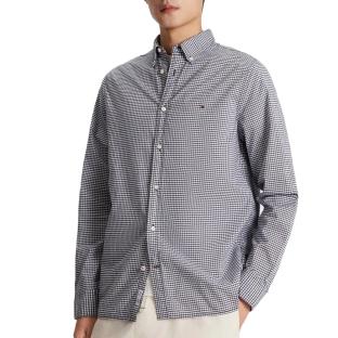 Chemise Carreaux Noir/Blanc Homme Tommy Hilfiger Flex Gingha pas cher