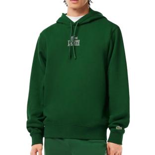 Sweat à Capuche Vert Lacoste Homme SH5643-LIG pas cher