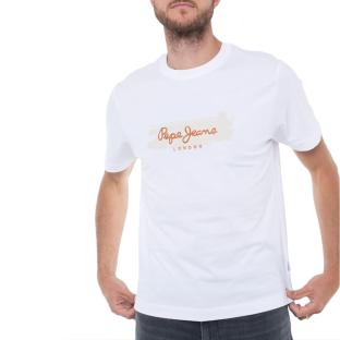 T-shirt Blanc Homme Pepe jeans Picthon- pas cher