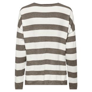 Pull Marron à Rayures Femme Only Chianti vue 2