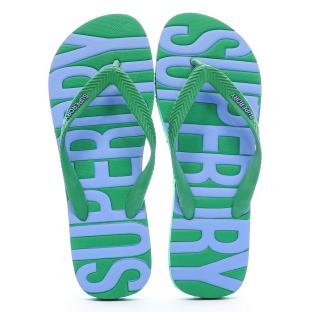 Tongs Vertes/Violettes Homme Superdry Vintage Vegan vue 3