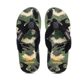 Tongs Kaki/Noir Homme Kaporal Bamao vue 0