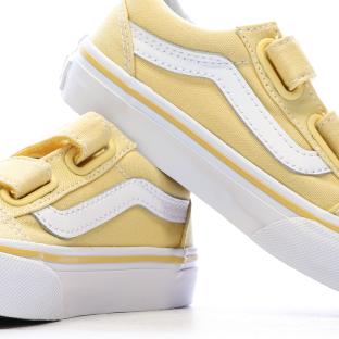 Baskets Jaune Fille Vans Old Skool V Flower vue 7