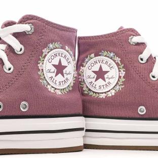 Baskets Prune Fille Converse All Star Eva Florals vue 7