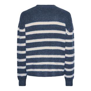 Pull Bleu/Blanc Femme Pieces Klaras vue 0