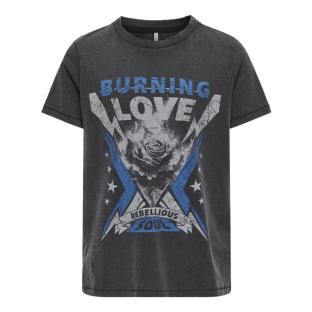 T-Shirt Gris Fille Kids ONLY Koglulu pas cher