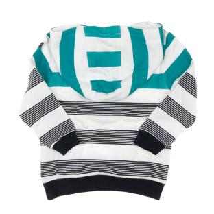 Sweat Zippé Vert/Blanc Rayure Garçon EOM Epouli vue 2