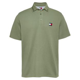 Polo Kaki Homme Tommy Hilfiger Branded Neck pas cher