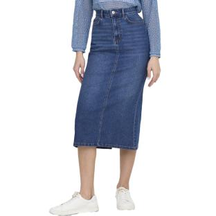 Jupe Mi-longue Bleu Femme Only Marcella pas cher