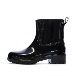 Bottes de Pluie Noir Femme Tommy Hilfiger Flag Hardware Rainbow pas cher