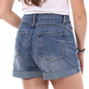 Short en jean Bleu Femme Monday Premium LW526 vue 2