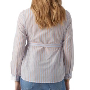 Blouse de Grossesse Bleu/Orange Femme Mamalicious Cabana vue 0
