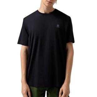 Camiseta negra de hombre Timberland con insignia en la manga ver 0