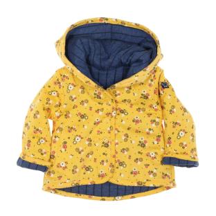 Veste réversible Bleu/Jaune à fleurs Fille EOM Ezeima vue 3