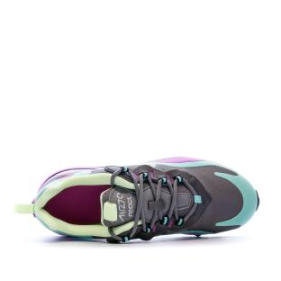 Air Max 270 React Baskets Gris Vert Violet femme Nike vue 4