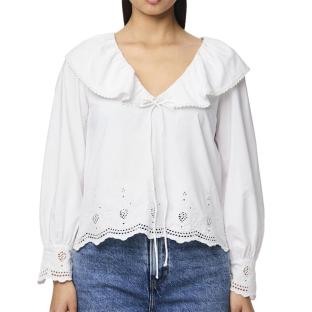 Blouse Blanche Femme Pieces Annabelle pas cher