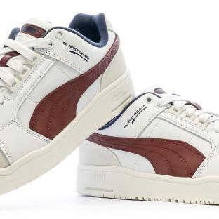 Baskets Blanc/Bordeaux Homme Puma Slipstream Lo Retro vue 7
