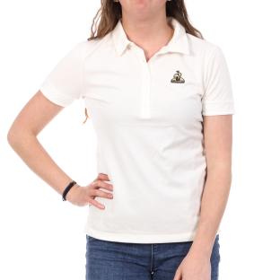 Polo Blanc Femme Le Coq Sportif Marshmallow vue 0