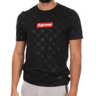 T-shirt Noir Homme Supreme Grip Leaves pas cher