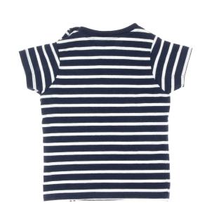 T-shirt Blanc/Marine Garçon Little Marcel LMEV0020 vue 4