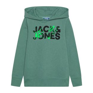 Sweat à Capuche vert Garçon Jack & Jones Commercial pas cher
