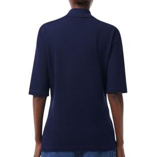 Polo Marine Femme Lacoste Polo Slim Fit vue 2