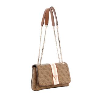 Sac à main Marron Femme Guess Noelle logo 4G vue 3