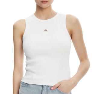 Débardeur Blanc Femme Calvin Klein Jeans A Woven Label vue 0