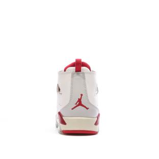 Baskets Blanches/Rouges Garçon Nike Jordan Fltclb 91 vue 3