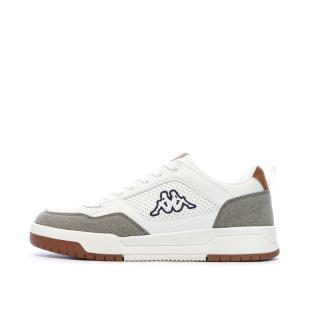 Baskets Blanches/Taupes Homme Kappa Logo Manis pas cher