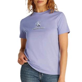 T-shirt Mauve Femme Calvin Klein Jeans Shadow Graphic Regul Persian pas cher