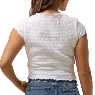 Top Blanc Femme Tommy Hilfiger Slim Smock vue 2