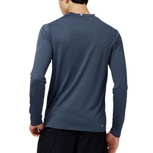 T-shirt Manches Longues Marine Homme New Balance Core vue 2
