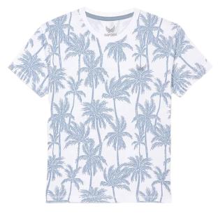 T-Shirt Blanc/Bleu Garçon Kaporal Omyg vue 0