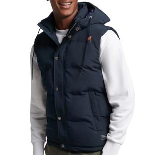Doudoune sans manche Marine Homme Superdry Everest Puffer pas cher