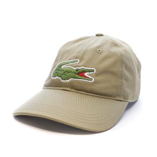 Casquette Beige Mixte Lacoste Twill Big Croch pas cher