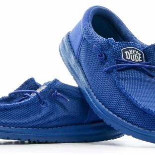 Chaussures Bleu Garçon Hey Dude Wally Youth Funk Mono vue 7